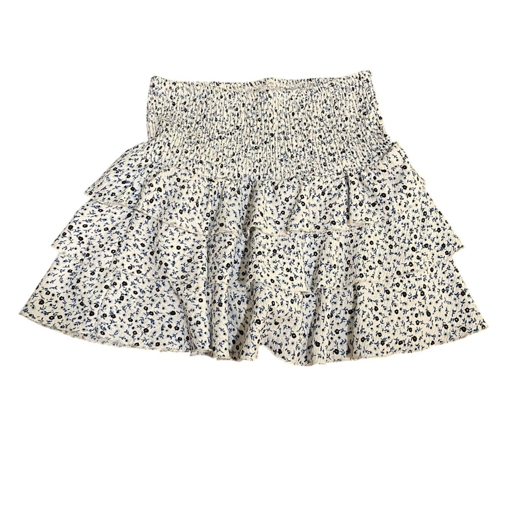 Zara Kids Ditzy Floral Ruffle Skort Size 10 Skirt Shorts Boho Cottagecore White - Picture 2 of 4
